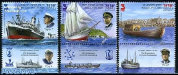 Israel 2012 The Renaissance Of Jewish Seamanship 3v, Mint NH, Nature - Transport - Birds - Ships And Boats - Nuevos (con Tab)