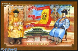 Mongolia 2011 100 Years Revolution Of National Freedom S/s, Mint NH, History - Decorations - Militaria
