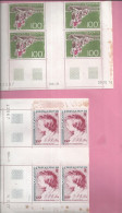POLYNESIE FRANCAISE  POSTE AERIENNE Bloc De 4 Timbres De 100f Lot De 2 Blocs   Coin Date 1974 1977 - Unused Stamps