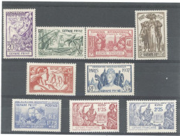 GUYANE  - 1937-39 -N°143 /151  N* - Neufs