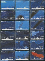 Palau 1995 Lost Fleet Of The Rock Islands 18v, Mint NH, Nature - Transport - Fish - Ships And Boats - Vissen