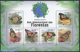 Mozambique 2011 Int. Forest Year, Butterflies 6v M/s, Mint NH, Nature - Butterflies - Mozambico