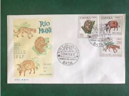 Spain, Spagne, España, Rio Muni, 23 Noviembre 1967, FDC Cover, Sobre Primer Día, Lettre Du Premier Jour - Rio Muni