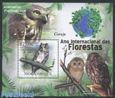 Mozambique 2011 Int. Forest Year, Owls S/s, Mint NH, Nature - Birds - Owls - Mozambique