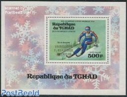 Chad 1976 Olympic Winter Winners, GOLD Overprint S/s, Mint NH, Sport - Olympic Winter Games - Skiing - Other & Unclassified