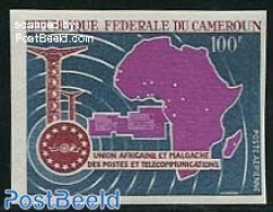 Cameroon 1967 UAMPT 1v Imperforated, Mint NH, Science - Telecommunication - Telecom