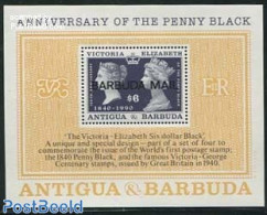 Barbuda 1991 150 Years Stamps S/s, Mint NH, Stamps On Stamps - Briefmarken Auf Briefmarken