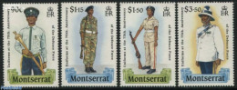 Montserrat 1989 Uniforms 4v, Mint NH, History - Various - Militarism - Uniforms - Militaria
