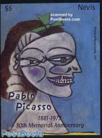 Nevis 2004 Picasso, Nush Eluard S/s, Mint NH, Art - Modern Art (1850-present) - Pablo Picasso - St.Kitts Und Nevis ( 1983-...)