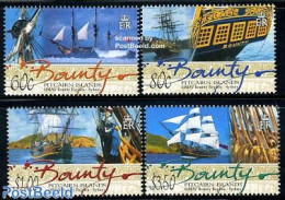 Pitcairn Islands 2004 Bounty 4v, Mint NH, Transport - Ships And Boats - Ships