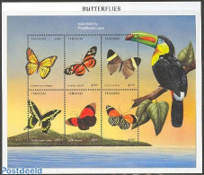 Tanzania 1999 Butterflies 6v M/s, Mint NH, Nature - Butterflies - Tanzania (1964-...)