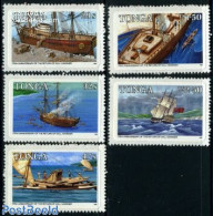 Tonga 1985 Will Mariner 5v, Mint NH, Transport - Ships And Boats - Ships