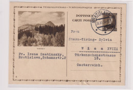 CZECHOSLOVAKIA 1934 BRATISLAVA    Postal Stationery To Austria TATRY - Briefe U. Dokumente