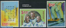 Taiwan 1970 Moonlanding 3v, Mint NH, Transport - Space Exploration - Autres & Non Classés