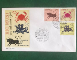 Spain, Spagne, España, Rio Muni, 25 Abril 1968, FDC Cover, Sobre Primer Día, Lettre Du Premier Jour - Rio Muni