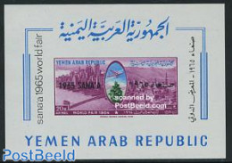 Yemen, Arab Republic 1966 World Expo Sanaa S/s, Mint NH, Transport - Various - Aircraft & Aviation - World Expositions.. - Airplanes