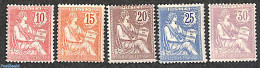 France 1902 Definitives 5v, Unused (hinged) - Unused Stamps