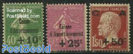 France 1929 C.A. Overprints 3v, Mint NH - Ongebruikt