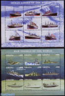 Ghana 1998 Ships 18v (2 M/s), Mint NH, Transport - Ships And Boats - Ships