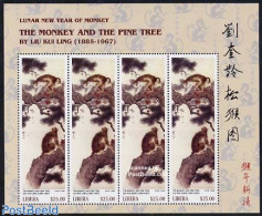 Liberia 2004 Year Of The Monkey M/s, Mint NH, Various - Autres & Non Classés