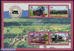 Liberia 2004 Locomotives 4v M/s, TE-5415, Mint NH, Transport - Railways - Trains