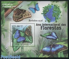 Mozambique 2011 Int. Forest Year, Butterflies S/s, Mint NH, Nature - Butterflies - Mozambico