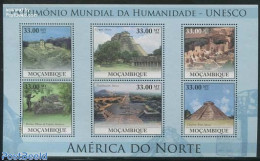Mozambique 2010 World Heritage, Mexico 6v M/s, Mint NH, History - World Heritage - Mozambico