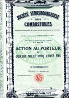 Société STRASBOURGEOISE Des COMBUSTIBLES - Petrolio