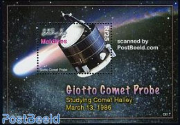 Maldives 2006 Giotto Comet Probe S/s, Mint NH, Transport - Space Exploration - Malediven (1965-...)