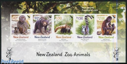 New Zealand 2004 Zoo Animals S/s, Limited Edition, Mint NH, Nature - Various - Animals (others & Mixed) - Bears - Monk.. - Neufs