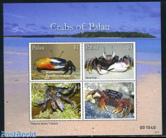 Palau 2006 Crabs Of Palau 4v M/s, Mint NH, Nature - Shells & Crustaceans - Crabs And Lobsters - Maritiem Leven
