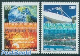 French Polynesia 2004 Telecommunication 2v, Mint NH, Science - Transport - Various - Telecommunication - Ships And Boa.. - Ongebruikt