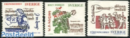 Sweden 2006 Music 3v, Coil Stamps, Mint NH, Performance Art - Amadeus Mozart - Music - Staves - Ongebruikt