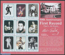 Gambia 2004 Elvis Presley 9v M/s (red Border), Mint NH, Performance Art - Elvis Presley - Music - Popular Music - Elvis Presley