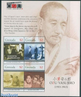 Grenada 2005 Film 4v M/s, Ozu Yasujiro 4v M/s, Mint NH, Performance Art - Movie Stars - Schauspieler