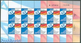 Israel 2005 Joint Issue Germany Sheet (of 10 Stamps), Mint NH, History - Various - Flags - Joint Issues - Unused Stamps (with Tabs)