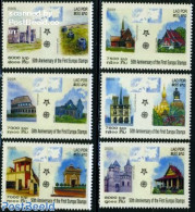 Laos 2006 50 Years Europa Stamps 6v, Mint NH, History - Europa Hang-on Issues - Idées Européennes