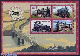 Liberia 2004 Steam Locomotives 4v M/s, ER761-96, Mint NH, Transport - Railways - Treni