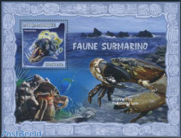 Mozambique 2007 Shellfish S/s, Mint NH, Nature - Shells & Crustaceans - Crabs And Lobsters - Marine Life