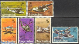 Seychelles 1971 Airport 6v, Mint NH, Transport - Helicopters - Aircraft & Aviation - Helicopters