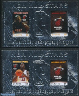 Saint Kitts/Nevis 2007 Basketball 2v, Silver, Mint NH, Sport - Basketball - Sport (other And Mixed) - Basketball