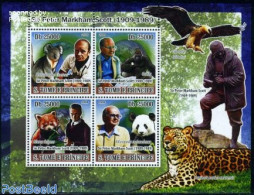 Sao Tome/Principe 2008 Sir Peter Markham Scott 4v M/s, Mint NH, Nature - Animals (others & Mixed) - Monkeys - Pandas - Sao Tome Et Principe