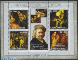 Sao Tome/Principe 2006 Rembrandt, Belgica 4v M/s, Mint NH, Art - Paintings - Rembrandt - São Tomé Und Príncipe