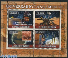 Sao Tome/Principe 2007 Space, Mars Exploration 4v M/s, Mint NH, Transport - Space Exploration - São Tomé Und Príncipe
