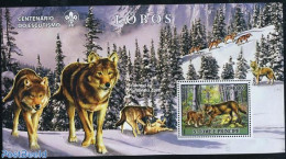 Sao Tome/Principe 2007 Wolves S/s (scouting Sign On Border), Mint NH, Nature - Sport - Animals (others & Mixed) - Scou.. - Sao Tome Et Principe