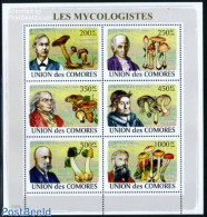 Comoros 2008 Mycologists 6v M/s, Mint NH, Nature - Mushrooms - Mushrooms