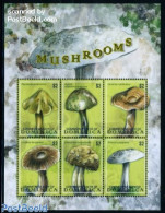 Dominica 2009 Mushrooms 6v M/s, Mint NH, Nature - Mushrooms - Champignons