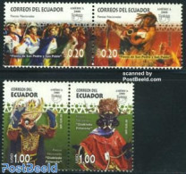 Ecuador 2008 Festivals 4v (2x[:]), Mint NH, Performance Art - Various - Dance & Ballet - U.P.A.E. - Folklore - Dance