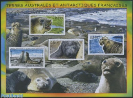 French Antarctic Territory 2008 Sea Mammals S/s, Mint NH, Nature - Animals (others & Mixed) - Sea Mammals - Ongebruikt