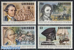 Grenada 1978 James Cook 4v, Mint NH, History - Transport - Explorers - Ships And Boats - Explorers